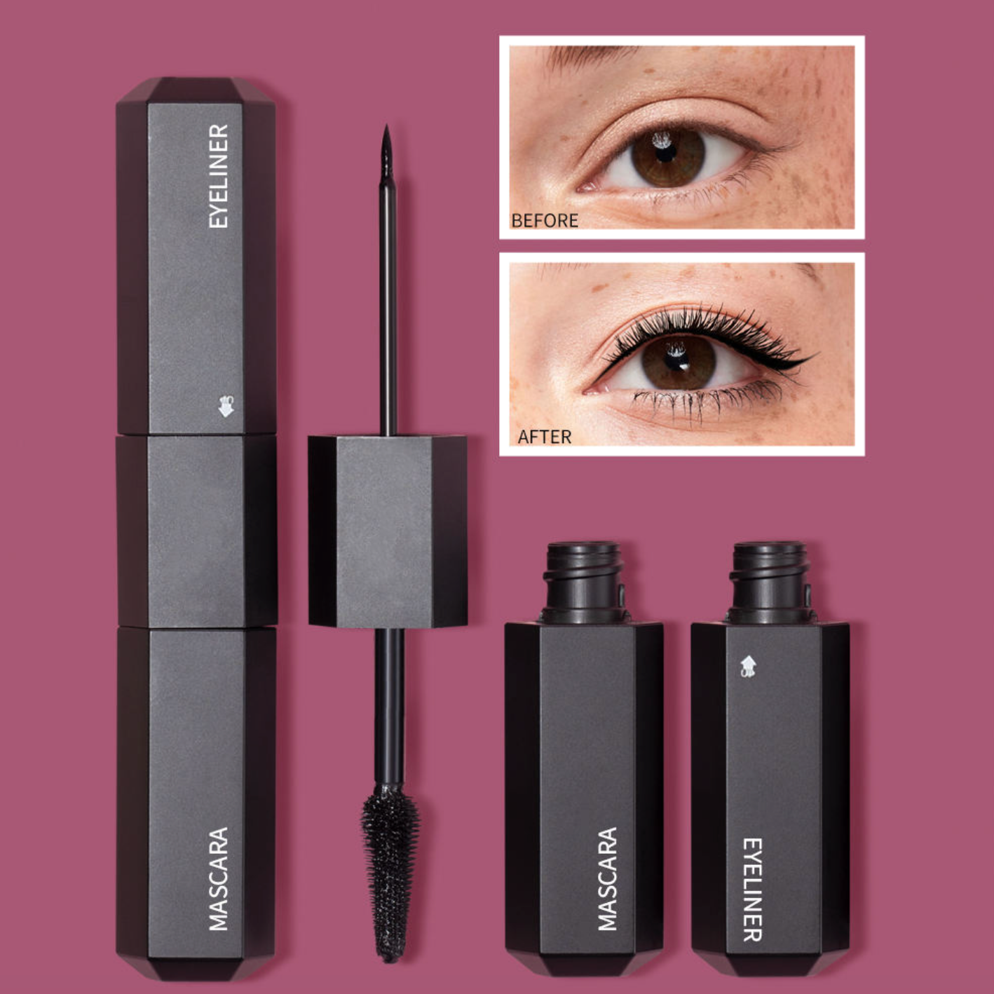 2-in-1 Waterproof Mascara & Liquid Eyeliner