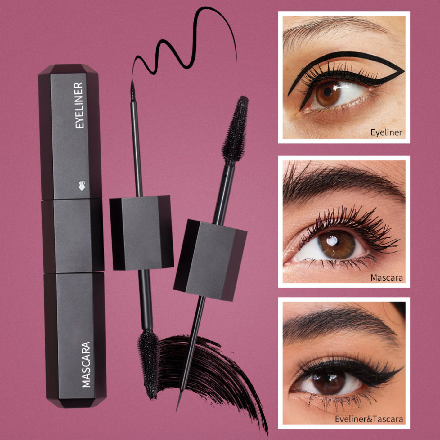 2-in-1 Waterproof Mascara & Liquid Eyeliner