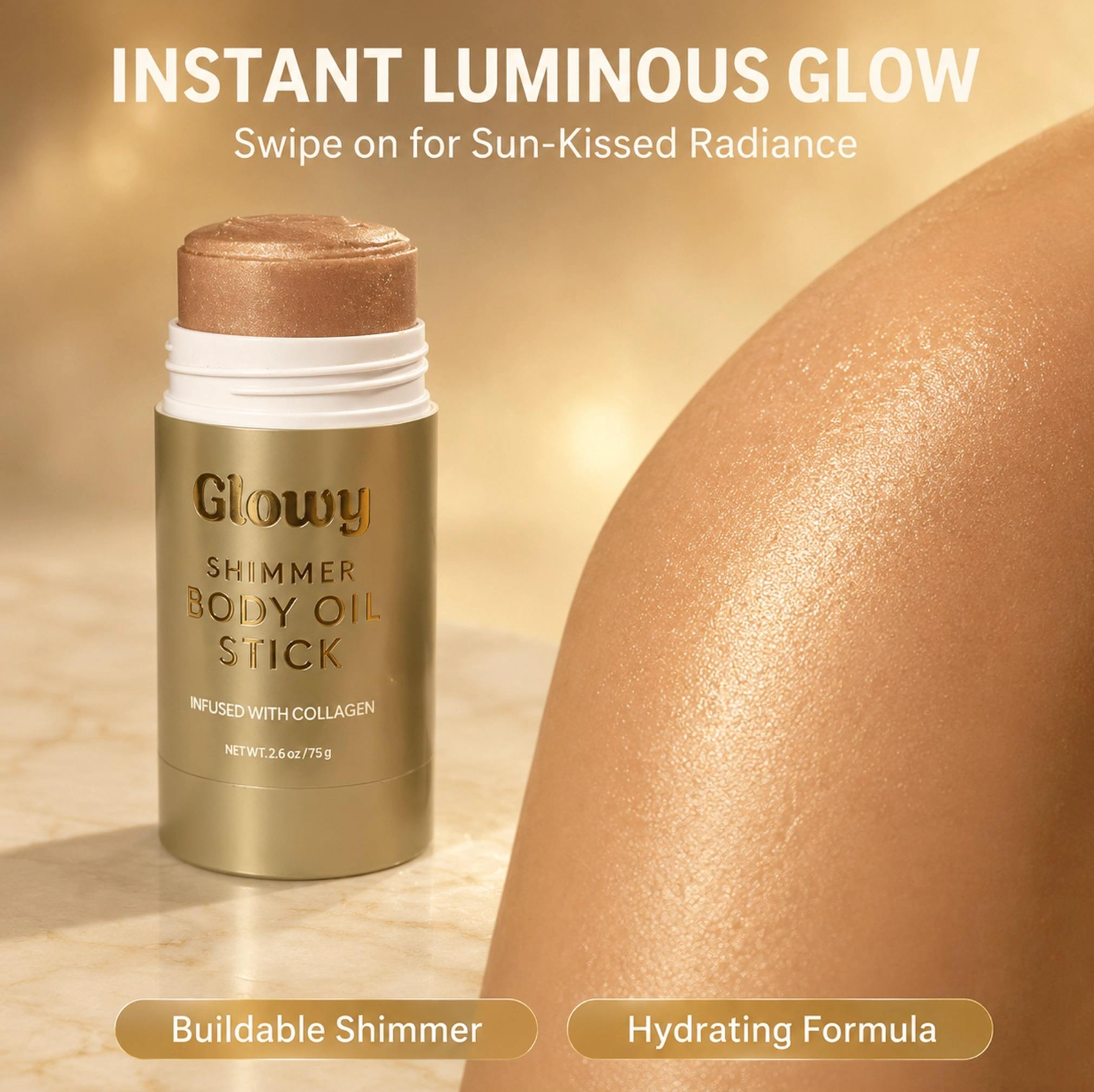 Glowy Shimmer Body Oil Stick 75g