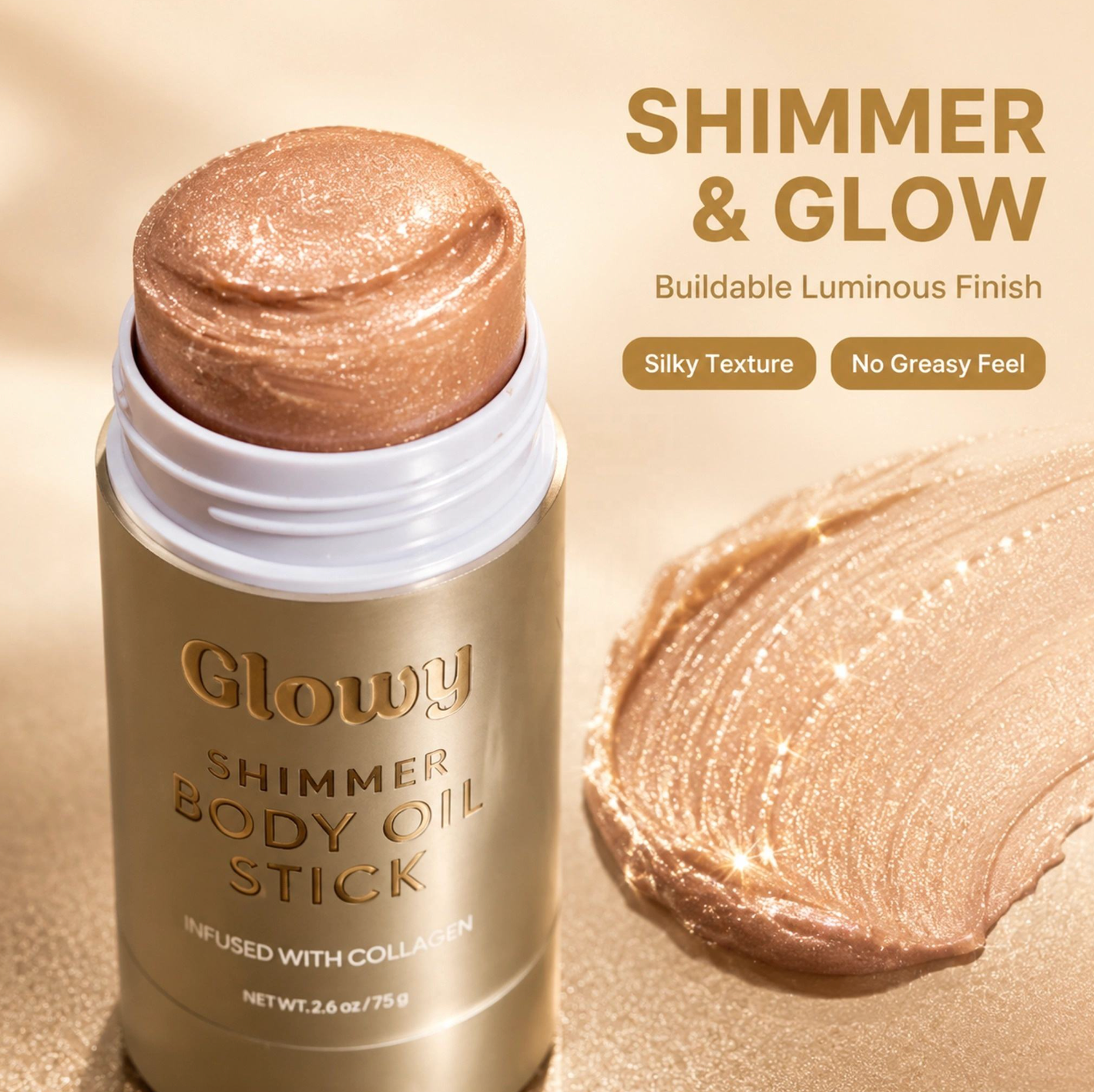 Glowy Shimmer Body Oil Stick 75g